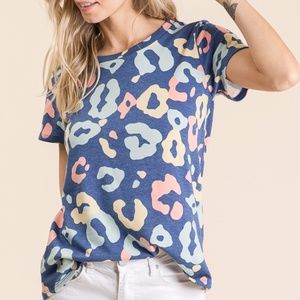 Adorable trendy & colorful leopard print shirt/top